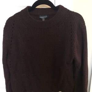 Maroon long sleeve crop knit